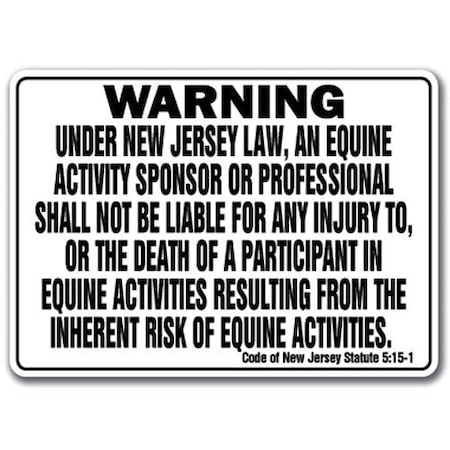 Signmission 14 in Height, Vinyl, 14" x 10", WS-D-1014-New Jersey WS-D-1014-New Jersey